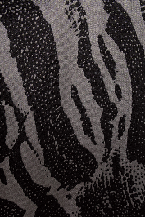 PURE EDITION- GREY LONG ZEBRA PRINT DRESS GREY 6