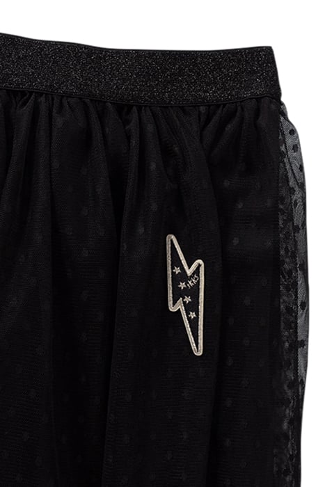 GIRLS’ BLACK DOTTED SWISS TULLE MIDI SKIRT BLACK 3
