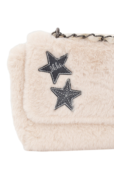 GIRLS’ PINK PLUSH HANDBAG WITH STAR BADGES BLUSH 6