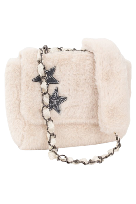 GIRLS’ PINK PLUSH HANDBAG WITH STAR BADGES BLUSH 3