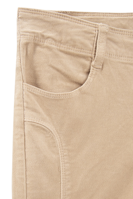 GIRLS’ BEIGE VELVET LOW-WAIST FLARED TROUSERS BEIGE 5