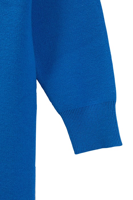 GIRLS’ BLUE KNIT SPLIT DRESS WITH HIGH COLLAR BLUE 5
