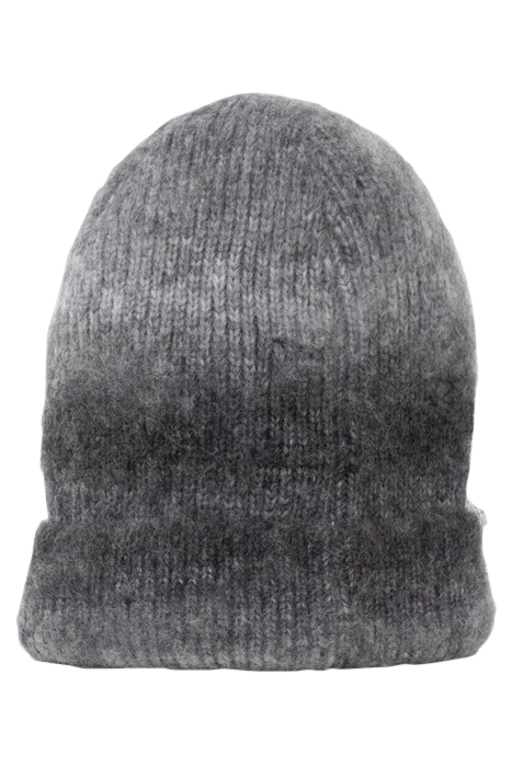 GIRLS’ GREY DEEP DYE-STYLE RIBBED KNIT BEANIE GREY 3