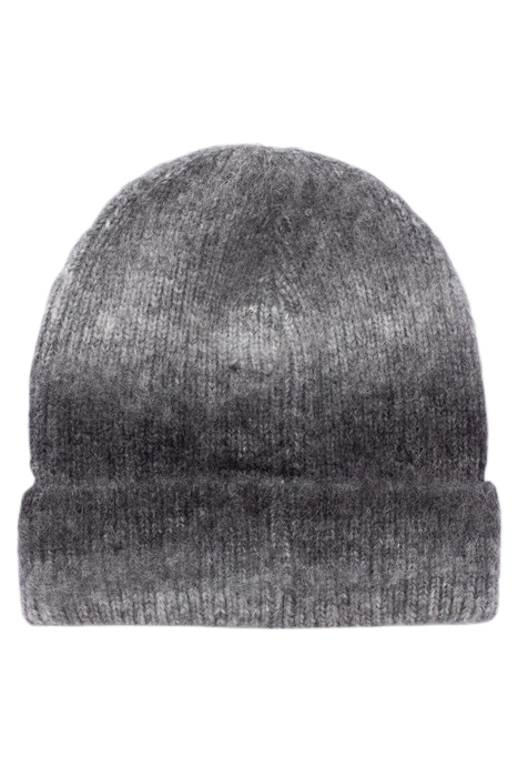 GIRLS’ GREY DEEP DYE-STYLE RIBBED KNIT BEANIE GREY 2