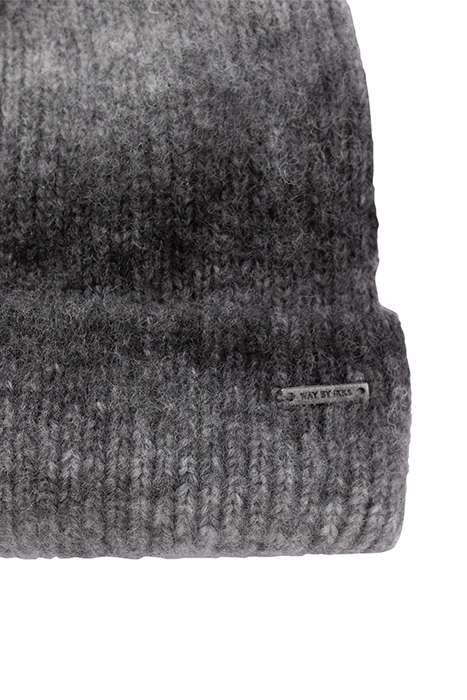 GIRLS’ GREY DEEP DYE-STYLE RIBBED KNIT BEANIE GREY 4