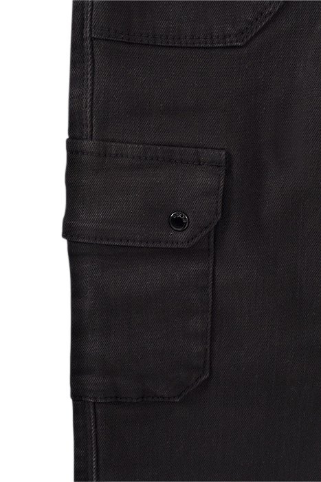 GIRLS’ BLACK CARGO TROUSERS BLACK 5