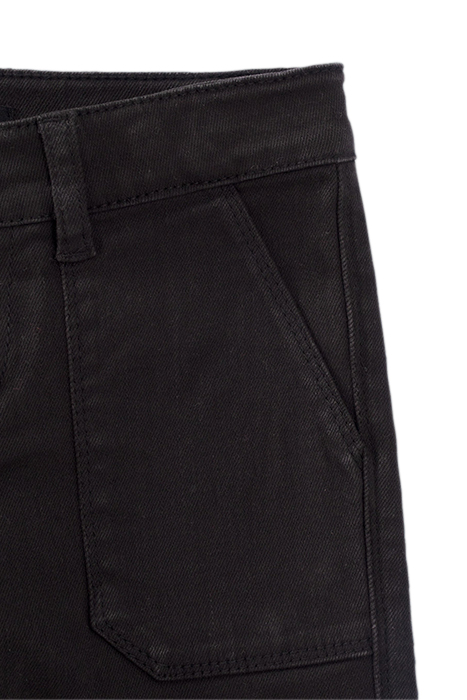 GIRLS’ BLACK CARGO TROUSERS BLACK 4