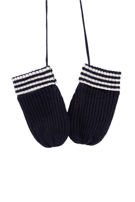 BABY BOYS’ NAVY RIBBED KNIT MITTENS NAVY 3