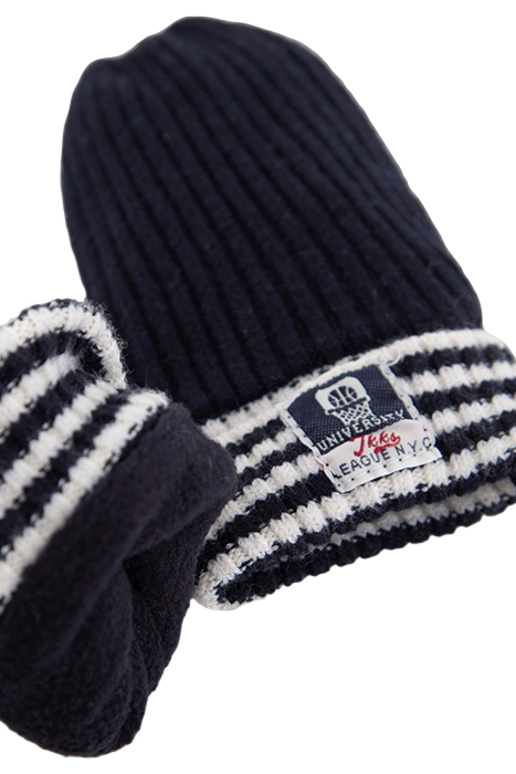 BABY BOYS’ NAVY RIBBED KNIT MITTENS NAVY 6
