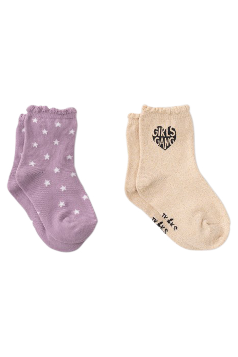 BABY GIRLS’ GOLD/VIOLET SOCKS CHAMPAGNE 5