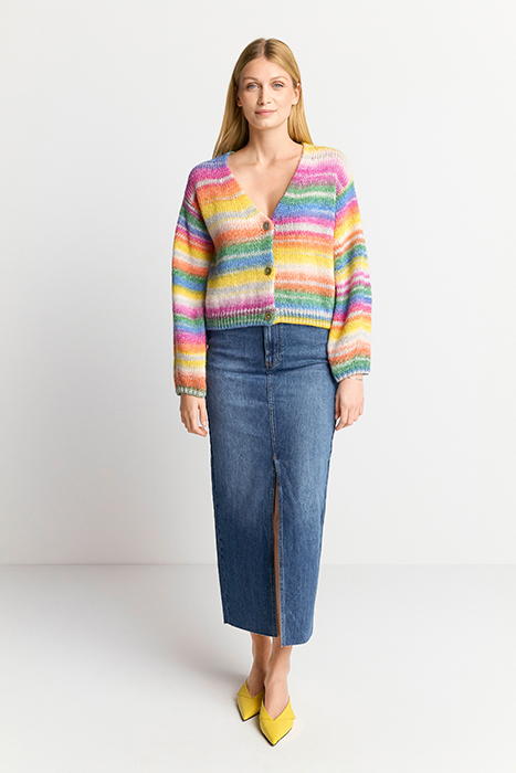 CARDIGAN SPACE DYE YARN CRUISE BLUE 2