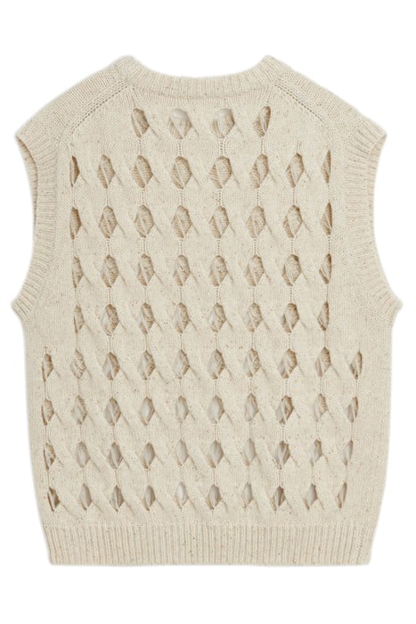 TOBY VEST ECRU 2