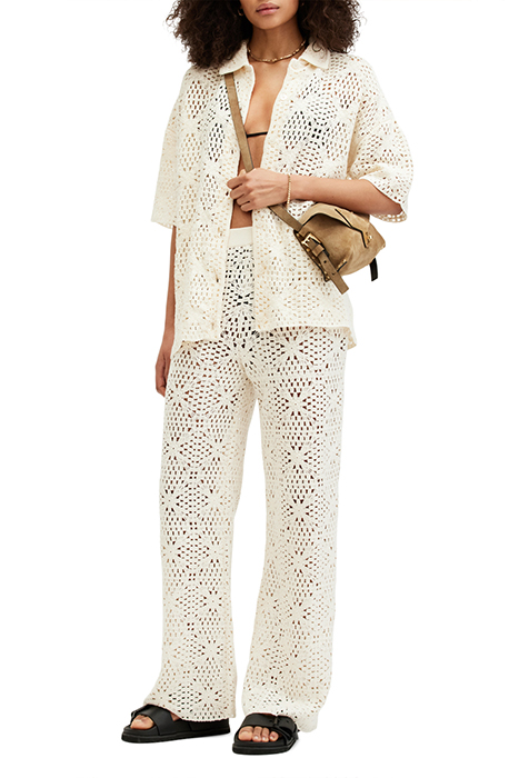 MILLY TROUSER ECRU WHITE 4