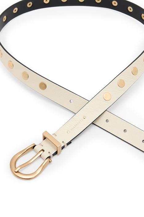 MICHAELA STUD BELT WHITE/WARM BRASS 4