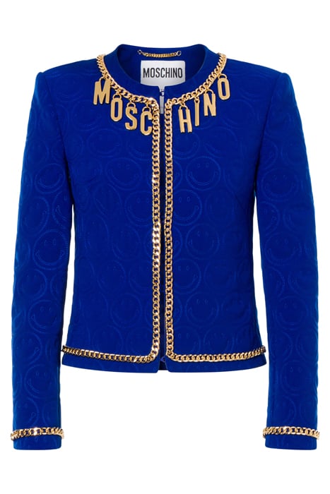MOSCHINO X SMILEY© CREPE JACKET BLUE 3