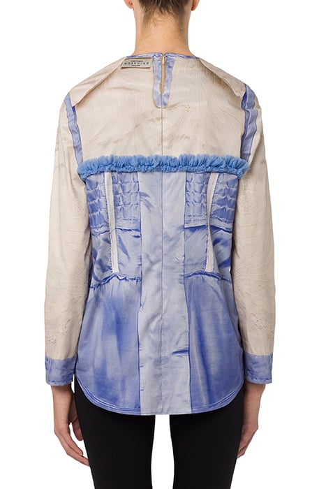 INSIDE OUT TROMPE-L'ŒIL POPLIN BLOUSE MULTICOLOR 2