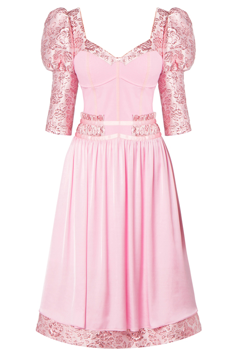 INSIDE OUT VISCOSE SATIN DRESS PINK 3