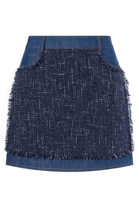 DENIM MINISKIRT AND CONTEMPORARY MAT MAT BLUE 3