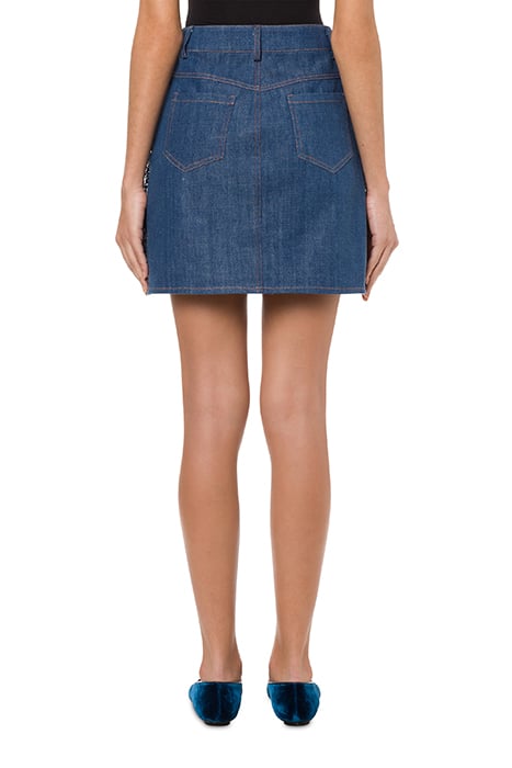 DENIM MINISKIRT AND CONTEMPORARY MAT MAT BLUE 2