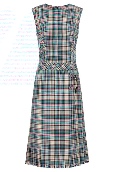 CHECK MIDI DRESS BLUE 3