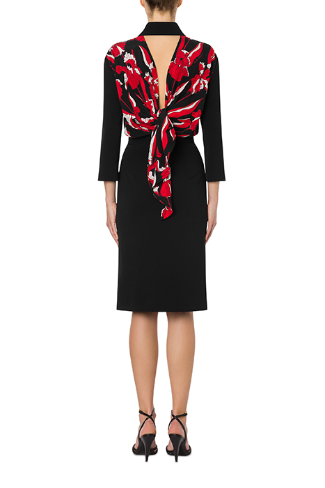 IRIS PRINT CADY DRESS BLACK 2