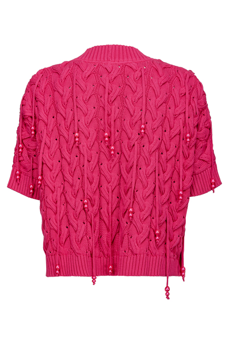 ARGILLA PONCHO MIX TRECCE E FETTUCCE RASPBERRY RED 2