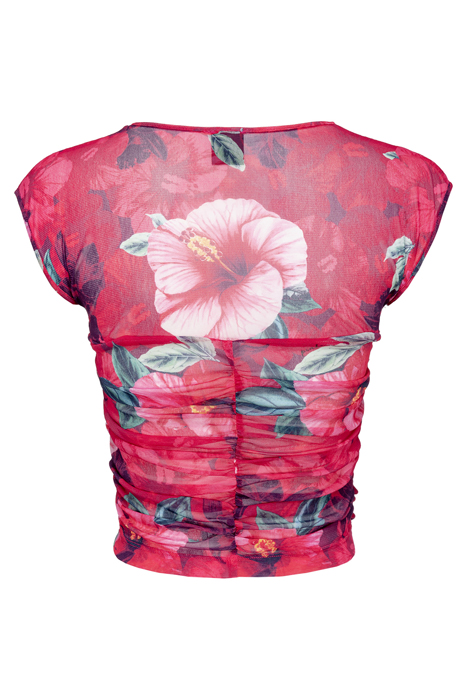 TRIPLICE TOP RETINA STAMPA HIBISCUS FUCHSIA/PINK MULTI-COLOU 2