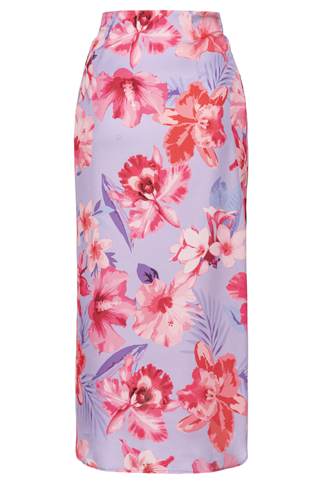 GUARDABILE GONNA SATIN STAMPA FIORI TROPICALI LILAC/PALE PIN 2