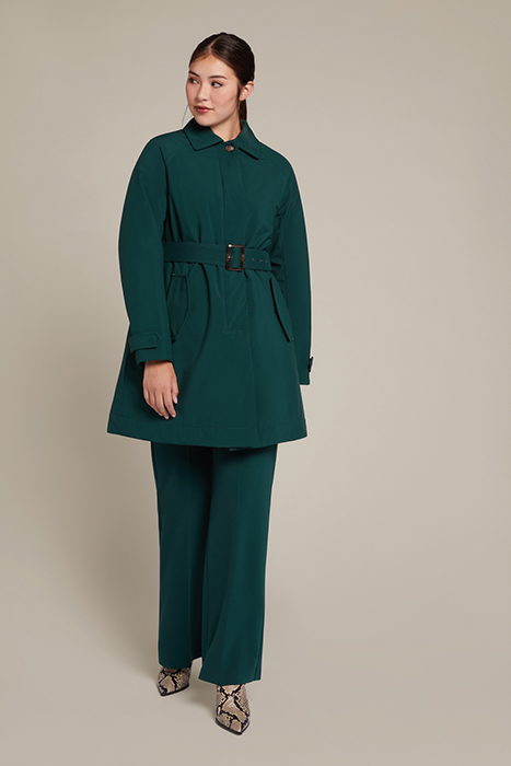 PADDED TRENCH COAT WITH BELT GREEN 2