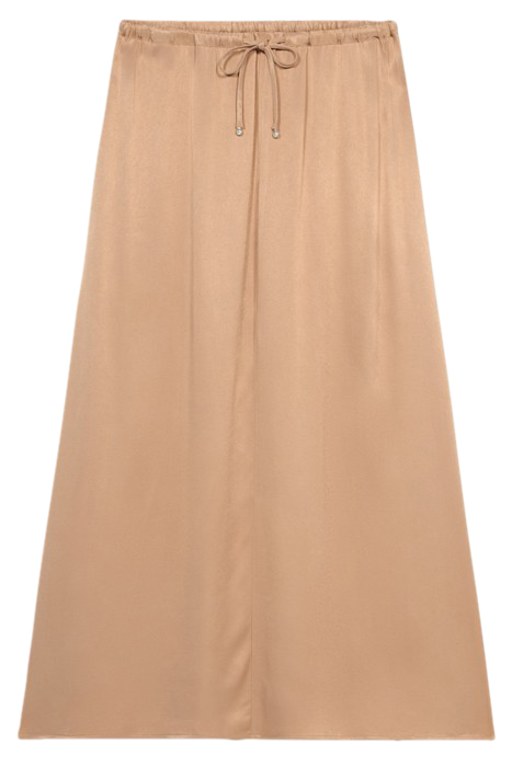 SATIN MIDI SKIRT NATURAL 3