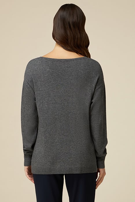 Cashmere blend v-neck sweater with rhinestones 2