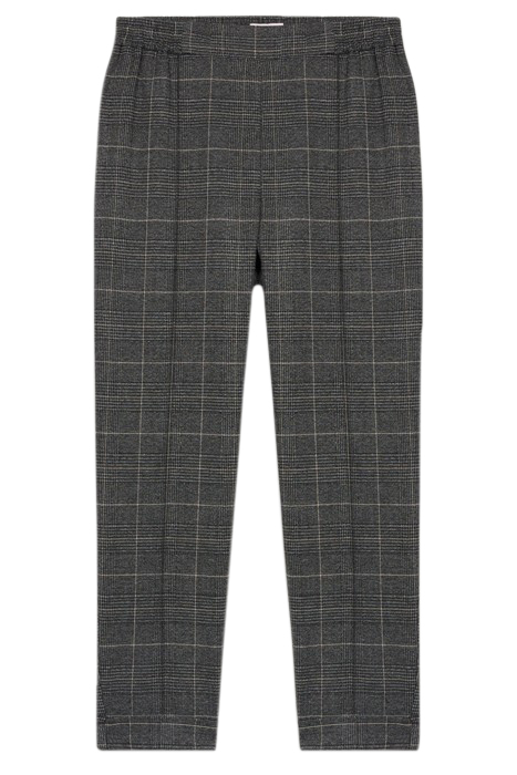 CHEQUERED FABRIC JOGGERS GREY 3