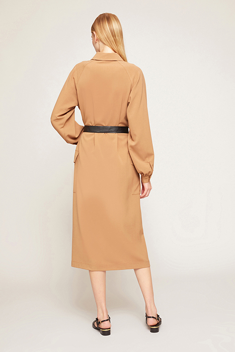 SHIRT DRESS WITH BELT NATURAL 2