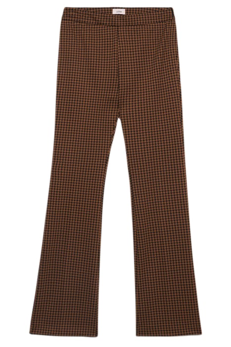 FLARED TROUSERS IN PATTERNED MILANO STITCH NATURAL 3