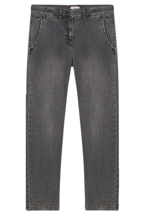 ECO-FRIENDLY GREY CHINO JEANS WITH STUDS GREY 3