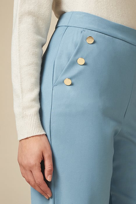 FLANNEL PALAZZO TROUSERS BLUE 4