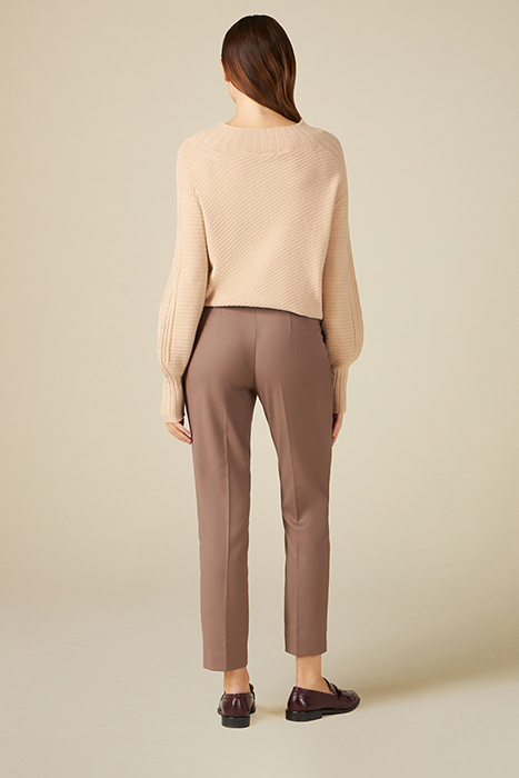 LEATHER EFFECT JOGGERS WITH CHAIN DETAIL NATURAL 2