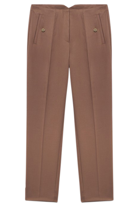 LEATHER EFFECT JOGGERS WITH CHAIN DETAIL NATURAL 3