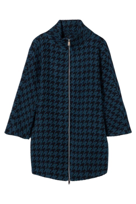 WOOL BLEND HOUNDSTOOTH COAT BLUE 3