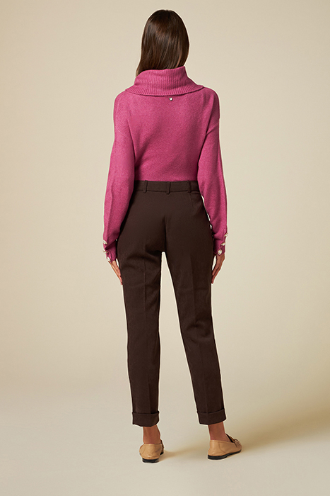 Velvet stovepipe trousers 2