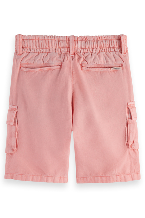 LONGER-LENGTH - GARMENT-DYED COTTON LINEN CARGO SHORTS NEON  2
