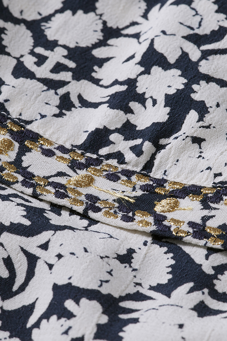 TIERED ALL-OVER PRINTED EMBROIDERED VISCOSE MINI SKIRT ANCHO 3