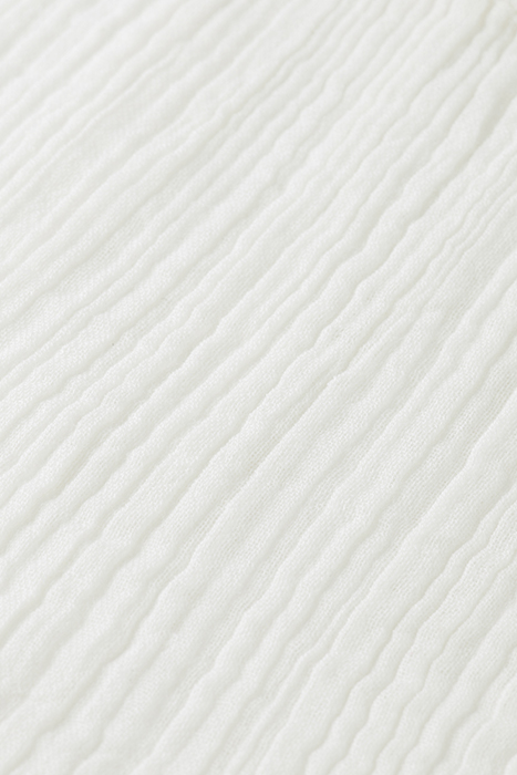 LACE DETAIL CRINKLE COTTON MIDI DRESS OFF WHITE 3