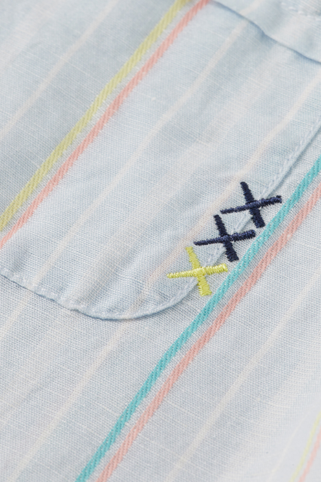 REGULAR-FIT - YARN-DYED STRIPE COTTON LINEN SHIRT BLUE/WHITE 4