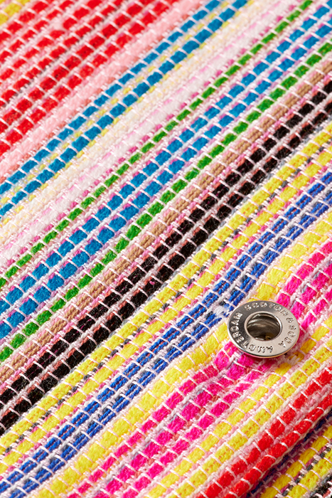 SHORT TRUCKER JACKET IN MULTI COLOUR STRIPE VIBRANT STRIPE 9