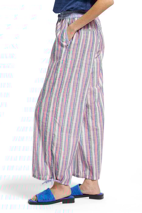 MULTICOLOUR LUREX STRIPE PULL-ON BEACH PANT BEACH STRIPE 6
