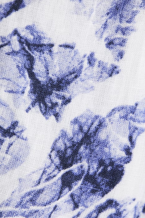 HIGH-RISE LINEN SHORT SHELL BATIK BLUE 9