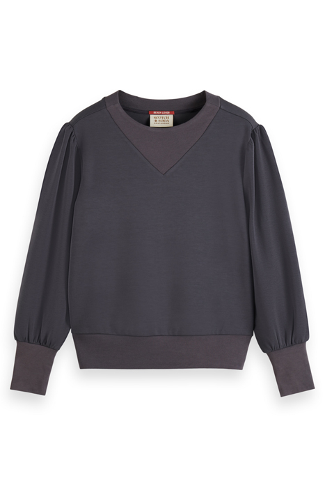 RUCHED YOKE SEAM MODAL SWEATSHIRT ANTRA 4