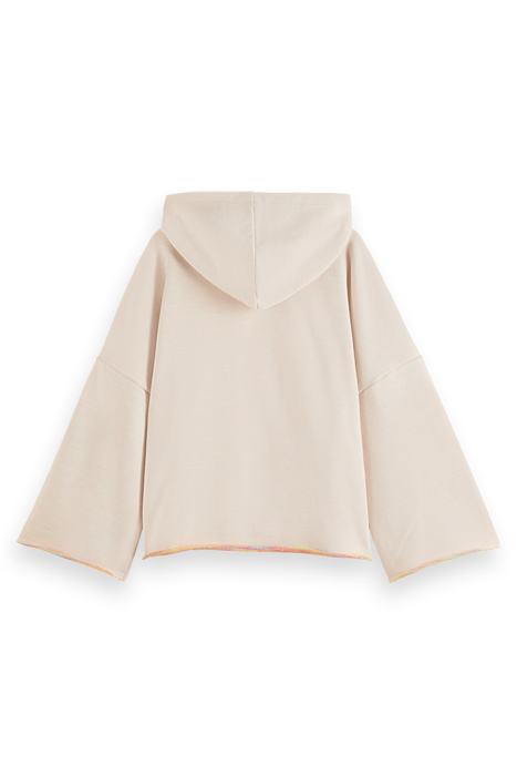 SLOUCHY FIT SHOULDER DETAIL HOODIE SOFT ICE 5