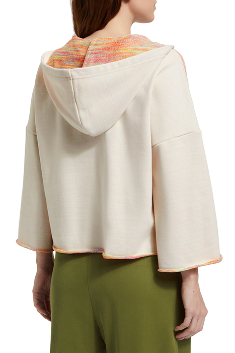 SLOUCHY FIT SHOULDER DETAIL HOODIE SOFT ICE 2